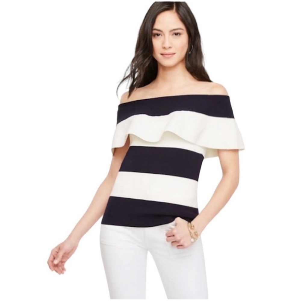 Off The Shoulder Ruffle Sweater